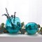 Accent Plus Home Decorative Fish Bowl Style Vase - Aqua Gradient 7.25 inches